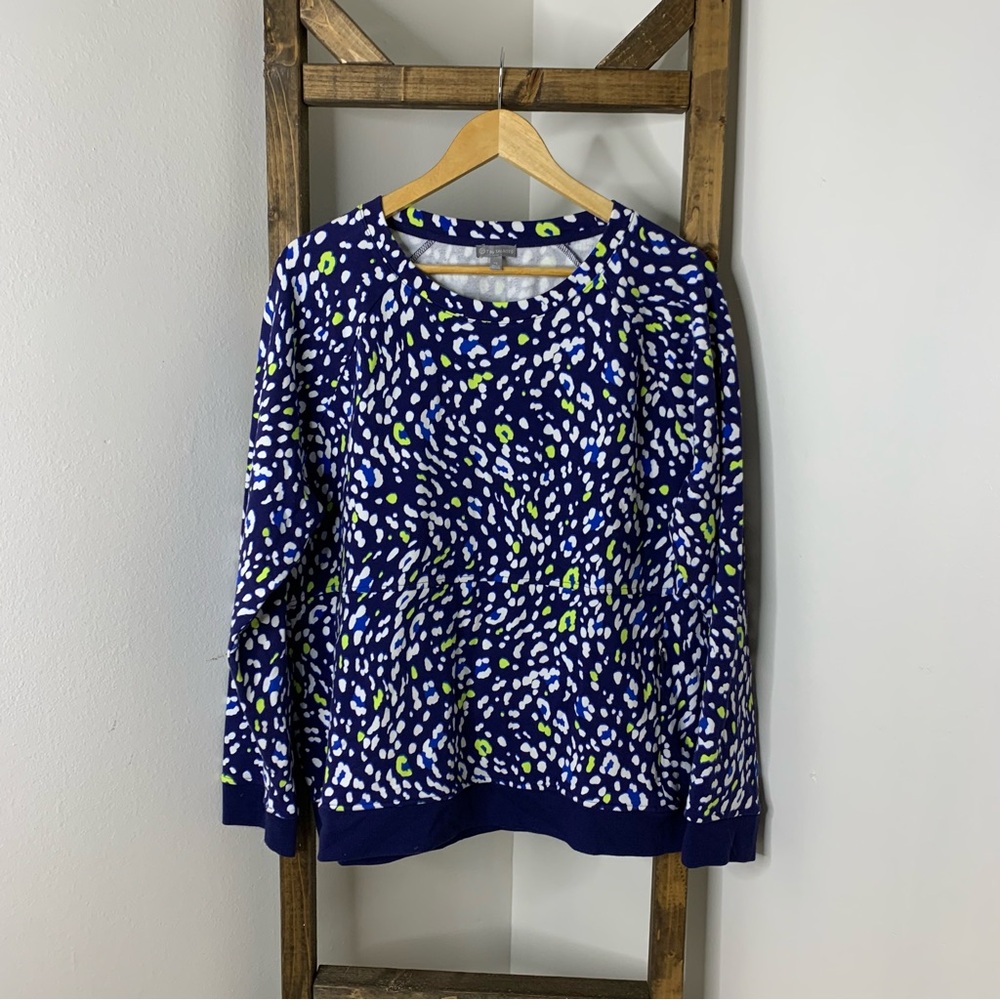 T by Talbots Leopard Print Pullover Size XL